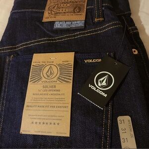 Volcom Solver Jeans Men’s 30x30 Modern Straight Blue Denim